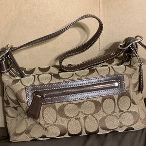 Coach Brown Logo Shoulder Bag